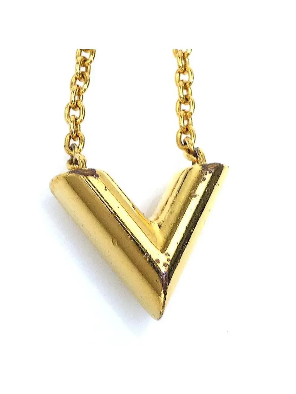 Auth Louis Vuitton Essential V Necklace #303017L25B